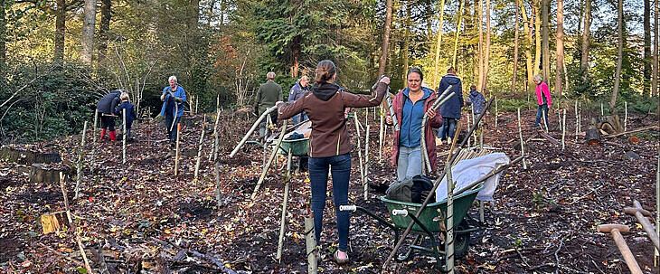 foto van groep werkers in het bos